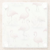 Extravagant Flamingo Glasuntersetzer (Rückseite)