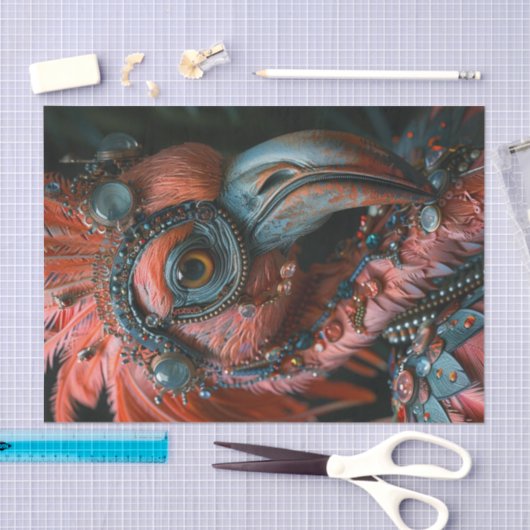 Extravagant Flamingo Seidenpapier (Handwerk)