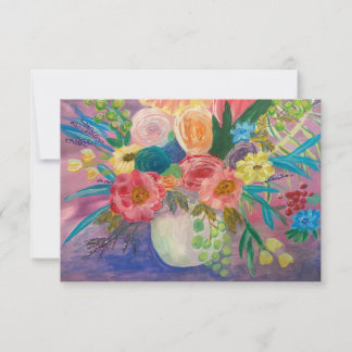 Extravagant floral vielen Dank / Note Card Dankeskarte