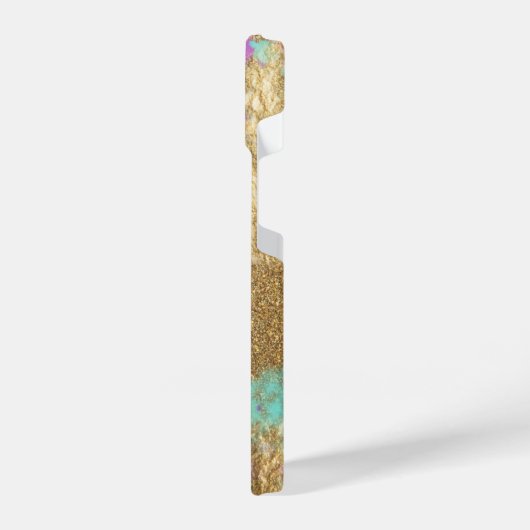 Extravagant Foil Glitzer Gold Metallic Paint Sprit iPhone Hülle (Linke Seite)