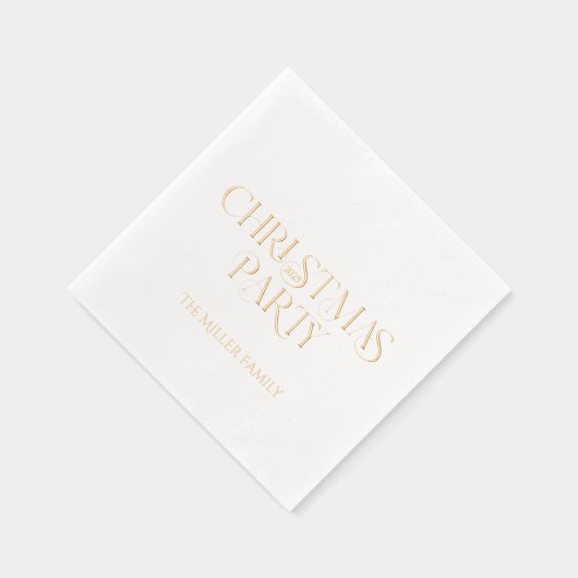 Extravagant frohe Weihnachts Retro Typografie Servietten Mit Folie (Rechts)