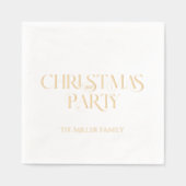 Extravagant frohe Weihnachts Retro Typografie Servietten Mit Folie (Vorderseite)