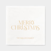 Extravagant frohe Weihnachts Retro Typografie Servietten Mit Folie (Vorderseite)