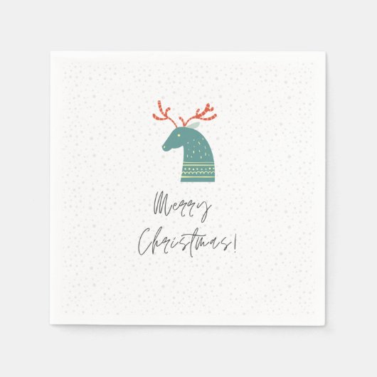 Extravagant Frohe Weihnachtsferse Serviette (Vorderseite)