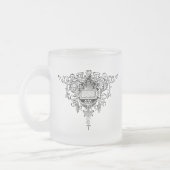 Extravagant Geblüht Mattierte Tasse aus Glas (Links)