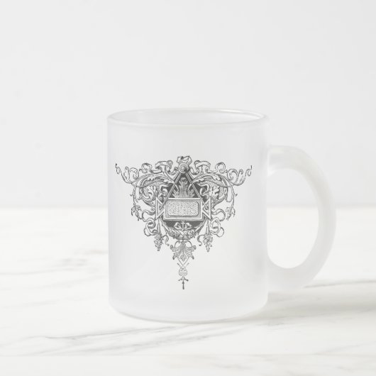 Extravagant Geblüht Mattierte Tasse aus Glas (Rechts)