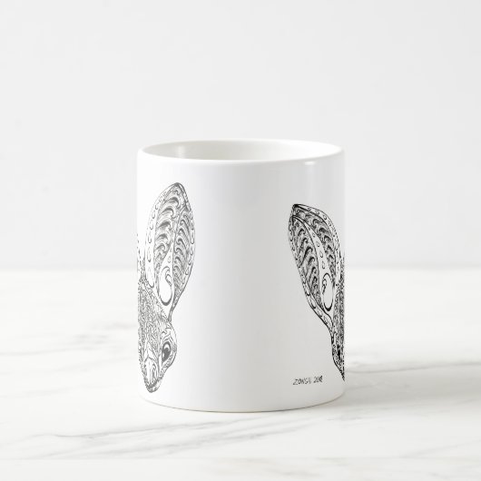 Extravagant-Gelbflügelboote in Schwarz und Weiß Ze Kaffeetasse (Mittel)