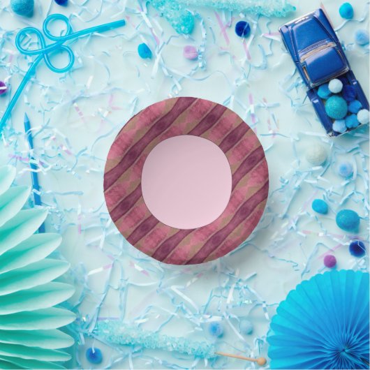 Extravagant Gemustertes Rosa Pappteller (Party)