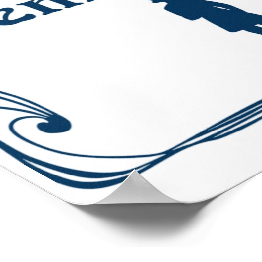 Extravagant Gentlemen Restroom Sign Poster (Ecke)