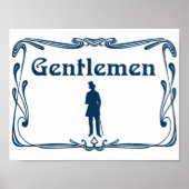 Extravagant Gentlemen Restroom Sign Poster (Vorne)