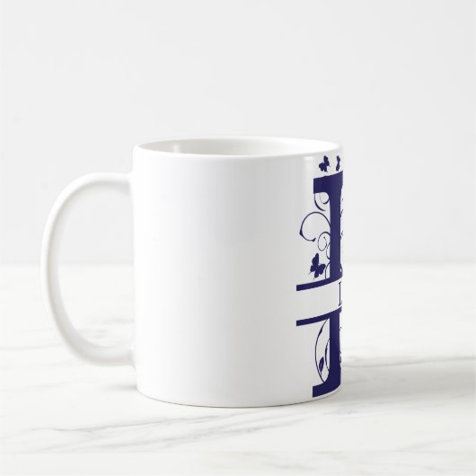 Extravagant geteilter Monogrammbuchstabe "L" indiv Kaffeetasse (Links)