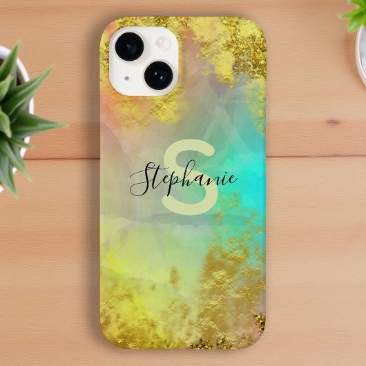 Extravagant Glam Abstrakt Gold Metallic Foil Glitz Case-Mate iPhone Hülle