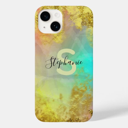 Extravagant Glam Abstrakt Gold Metallic Foil Glitz Case-Mate iPhone Hülle (Rückseite)