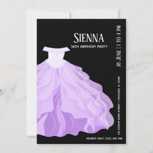 Extravagant Glam Gown Dress Einladung