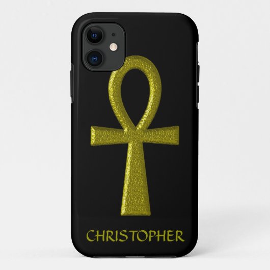 Extravagant Gold Ankh Case-Mate iPhone Hülle (Rückseite)