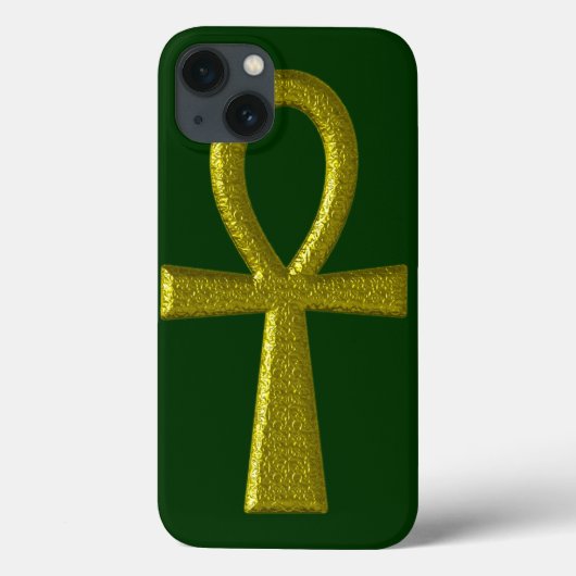 Extravagant Gold Ankh Case-Mate iPhone Hülle (Rückseite)