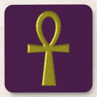 Extravagant Gold Ankh Cork Untersetzer
