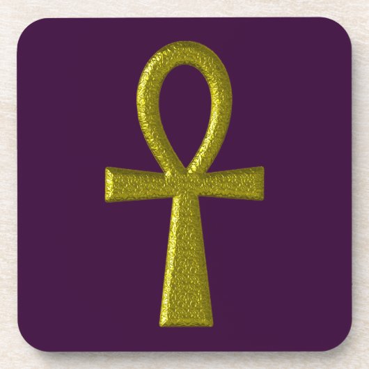 Extravagant Gold Ankh Cork Untersetzer (Vorderseite)