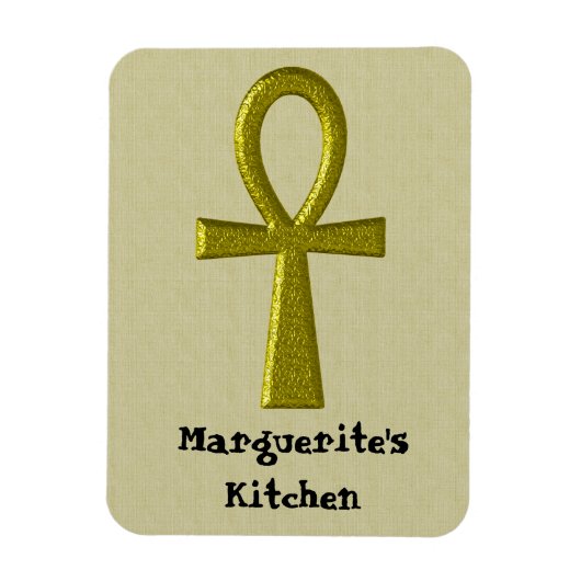 Extravagant Gold Ankh Flex Megnet Magnet (Vertikal)
