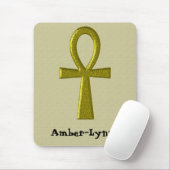 Extravagant Gold Ankh Mousepad (Mit Mouse)