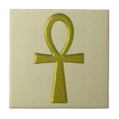 Extravagant Gold Ankh Tile Fliese (Vorderseite)