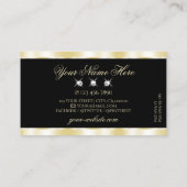 Extravagant Gold Black Sparkling Diamonds Luxus Visitenkarte (Rückseite)