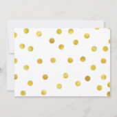 Extravagant Gold Confetti 40. Geburtstag Party Ein Einladung (Rückseite)