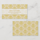 Extravagant Gold Damask Visitenkarte (Vorne/Hinten)