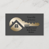 Extravagant Gold Key Real Anwesen Broker Business Visitenkarte (Vorderseite)