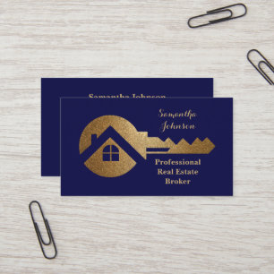 Extravagant Gold Key Real Anwesen Broker Business Visitenkarte