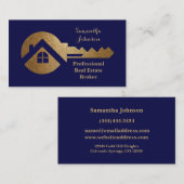 Extravagant Gold Key Real Anwesen Broker Business Visitenkarte (Vorne/Hinten)