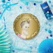Extravagant Gold Princess Baby Dusche Pappteller (Party)