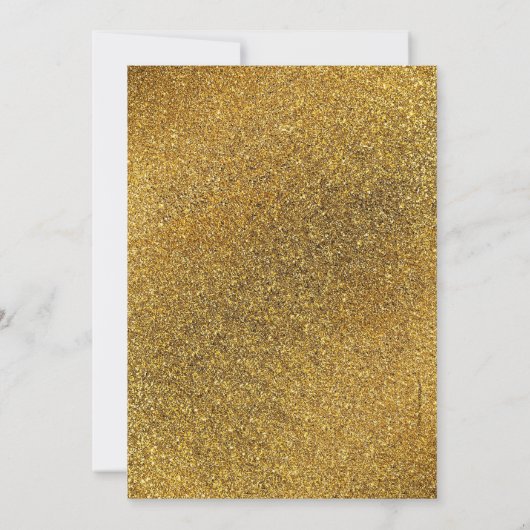 Extravagant Golden Glitzer Erwachsene 21. Geburtst Einladung (Rückseite)