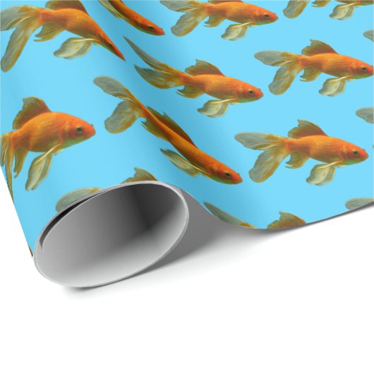 Extravagant Goldfish Geschenkpapier (Rolleneckpunkt)