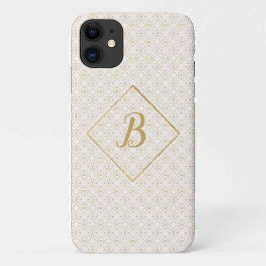 Extravagant, goldweiß und Personalisiert Case-Mate iPhone Hülle (Rückseite)