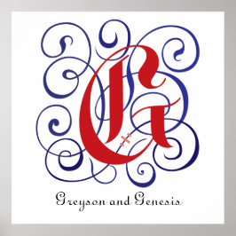 Extravagant Gothic Caps Letter G, 300dpi PNG Poste Poster