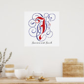 Extravagant Gothic Caps Letter J, 300dpi PNG Poster (Küche)