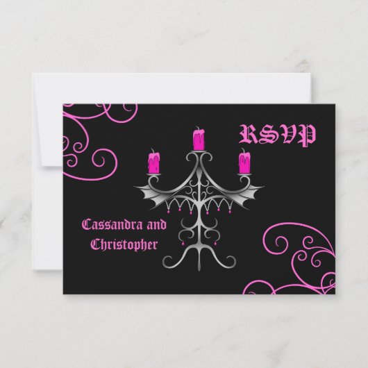 Extravagant gotisches Candelabra-heiß rosa auf sch (Vorderseite)
