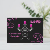 Extravagant gotisches Candelabra-heiß rosa auf sch (Stehend Vorderseite)