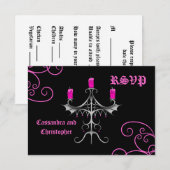 Extravagant gotisches Candelabra-heiß rosa auf sch (Vorne/Hinten)