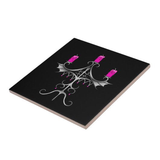 Extravagant gotisches Kronleuchter in schwarzem Ro Fliese (Seite)