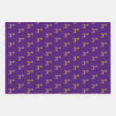 Extravagant Green, Grau, Lila, Imitate Gold 3. Eve Geschenkpapier Set (Vorderseite 3)