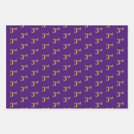 Extravagant Green, Grau, Lila, Imitate Gold 3. Eve Geschenkpapier Set (Vorderseite 3)