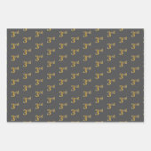 Extravagant Green, Grau, Lila, Imitate Gold 3. Eve Geschenkpapier Set (Vorderseite 2)