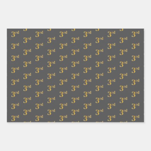 Extravagant Green, Grau, Lila, Imitate Gold 3. Eve Geschenkpapier Set (Vorderseite 2)