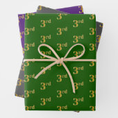 Extravagant Green, Grau, Lila, Imitate Gold 3. Eve Geschenkpapier Set (Beispiel)