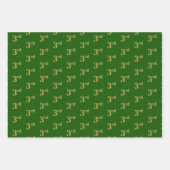 Extravagant Green, Grau, Lila, Imitate Gold 3. Eve Geschenkpapier Set (Vorderseite)