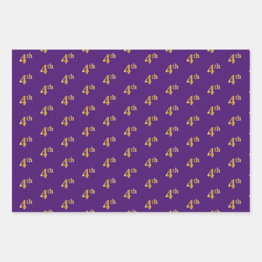 Extravagant Green, Grau, Lila, Imitate Gold 4. Eve Geschenkpapier Set (Vorderseite 3)