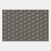 Extravagant Green, Grau, Lila, Imitate Gold 4. Eve Geschenkpapier Set (Vorderseite 2)