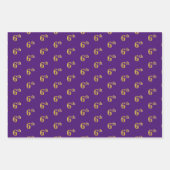 Extravagant Green, Grau, Lila, Imitate Gold 6. Ver Geschenkpapier Set (Vorderseite 3)